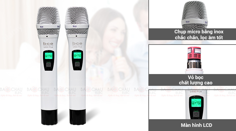 Micro kh&ocirc;ng d&acirc;y BCE U900 Plus thiết kế đơn giản