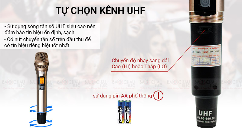 ​​​​Micro kh&ocirc;ng d&acirc;y BCE UGX12 gold h&aacute;t hay gi&aacute; rẻ