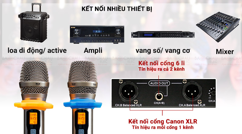 ​​​​Micro kh&ocirc;ng d&acirc;y BCE UGX12 gold kết nối nhiều thiết bị