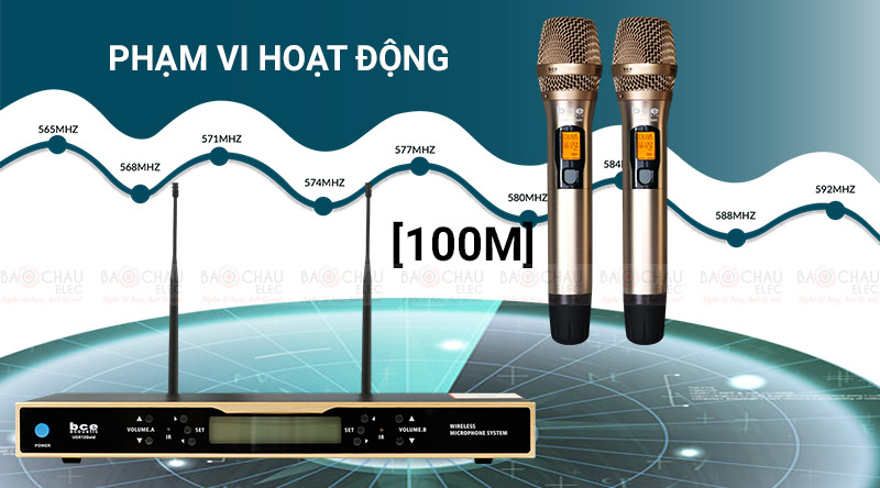 ​​​​Micro kh&ocirc;ng d&acirc;y BCE UGX12 gold hoạt động rộng