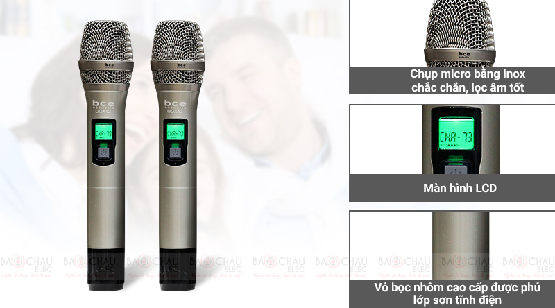 Micro kh&ocirc;ng d&acirc;y BCE UGX12 chụp mic c&oacute; khả năng lọc &acirc;m tốt