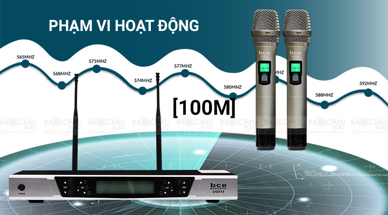 Micro kh&ocirc;ng d&acirc;y BCE UGX12 c&oacute; phạm vi hoạt động rộng
