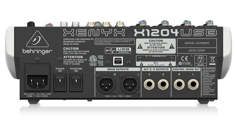 Bàn mixer Behringer X1204USB cổng kết nối đa dạng