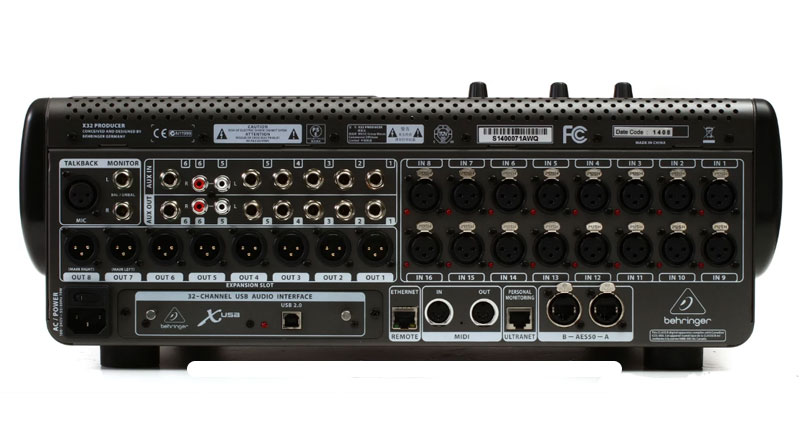 B&agrave;n mixer Behringer X32 Producer hệ thống cổng kết nối đa dạng