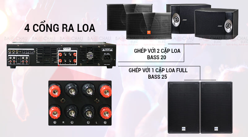 Cục đẩy liền vang BKsound DP3600 phối gh&eacute;p đơn giản, thuận tiện