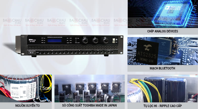 Cục đẩy liền vang BKsound DP3600 xử l&yacute; &acirc;m thanh chuy&ecirc;n nghiệp
