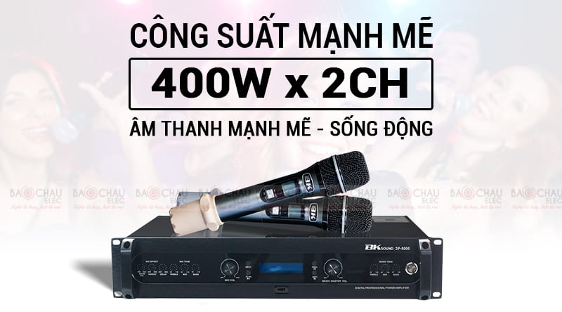Đẩy liền vang kèm micro không dây DP6000