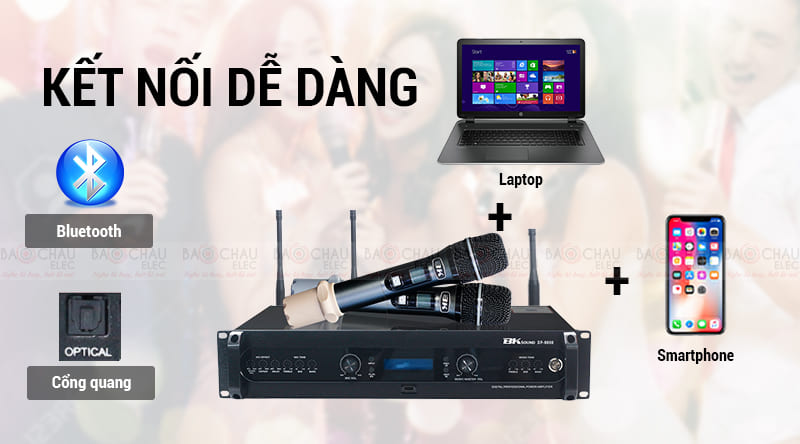 Đẩy liền vang kèm micro không dây DP6000