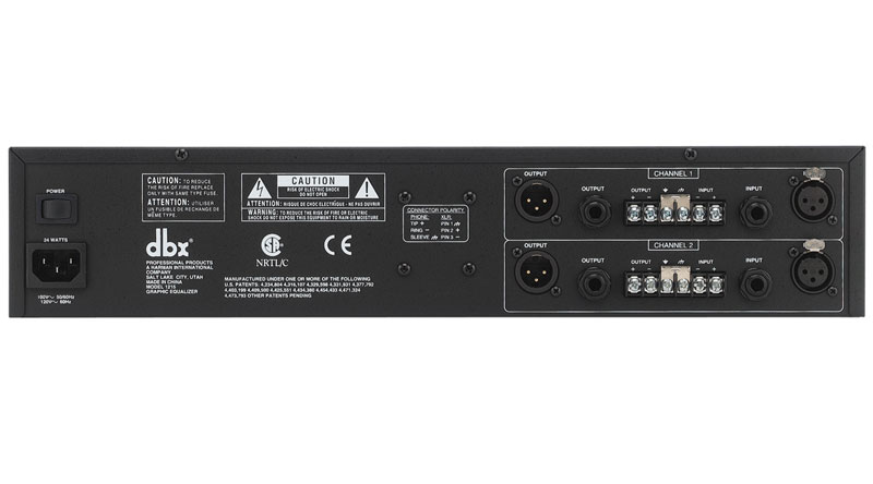 Equalizer DBX 1215 hệ thống cổng kết nối đa dạng