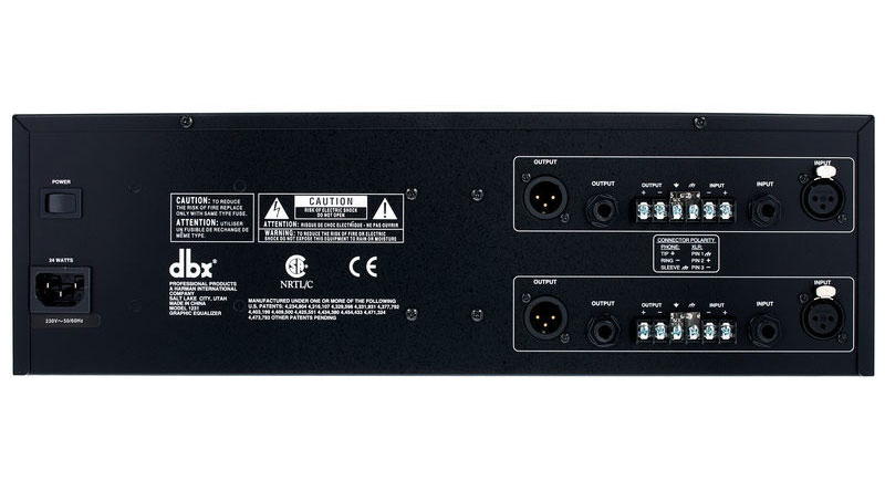 Mặt sau Equalizer DBX 1231 