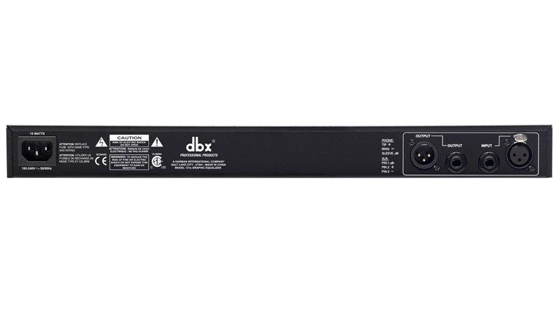 Mặt sau Equalizer DBX 131S 