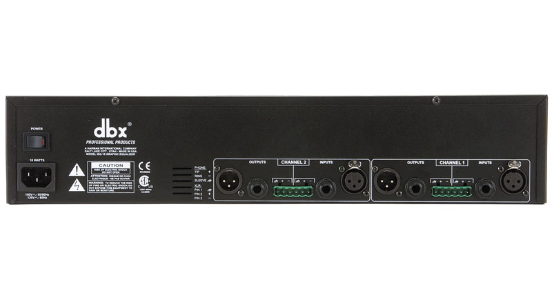 Mặt sau Equalizer DBX iEQ15