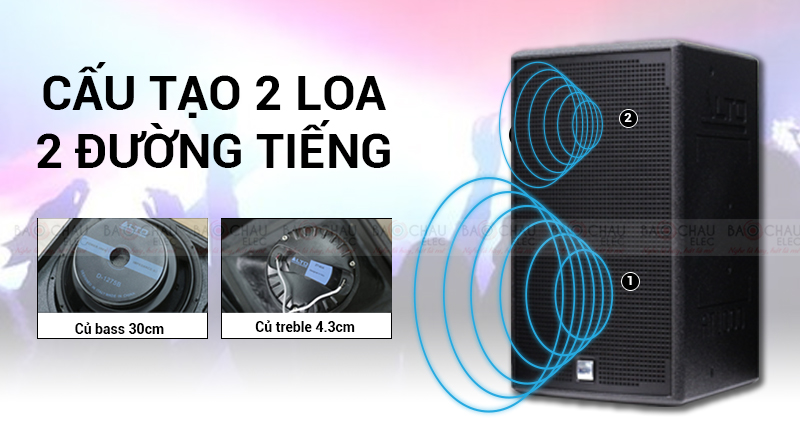 Loa Alto AT2000 với củ bass 30cm