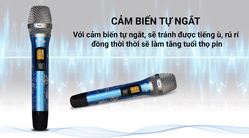 Micro kh&ocirc;ng d&acirc;y BEC UGX12 Plus Luxury với cảm biến tự ngắt th&ocirc;ng minh