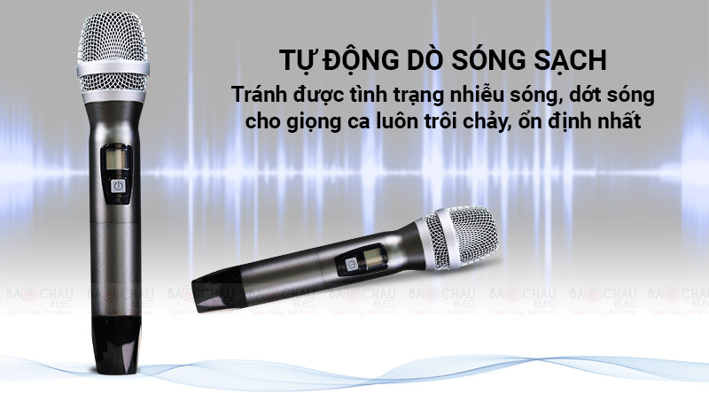 Micro kh&ocirc;ng d&acirc;y BIK BJ-U100 c&oacute; khả năng d&ograve; s&oacute;ng sạch chuẩn x&aacute;c