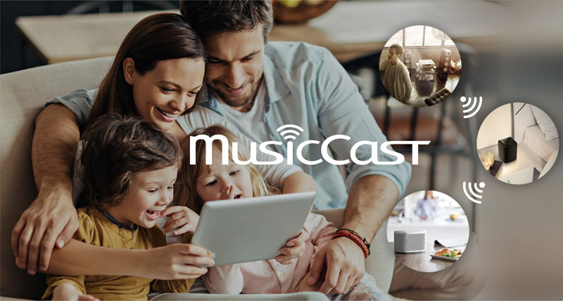 Amply Yamaha R N803 sử dụng ứng dụng Music Cast