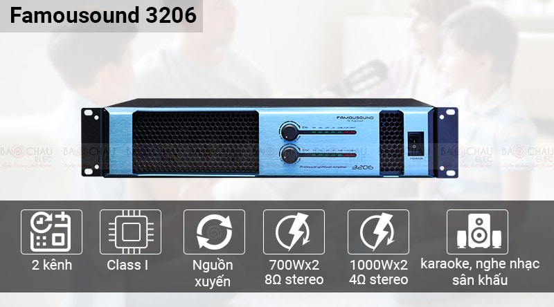 Cục đẩy công suất Famousound 3206 (2020) chính hãng