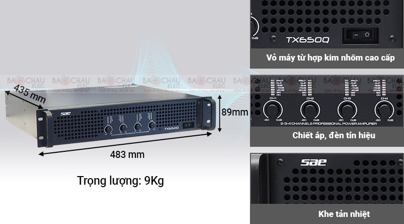 Cục đẩy c&ocirc;ng suất SAE TX650Q