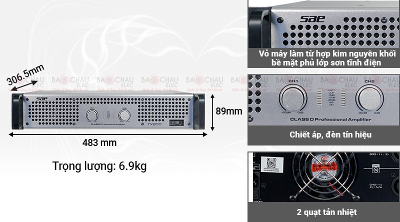 Cục đẩy công suất SAE TX800