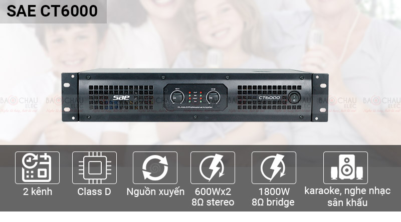 Cục đẩy c&ocirc;ng suất SAE CT6000 c&ocirc;ng suất lớn, gi&aacute; rẻ