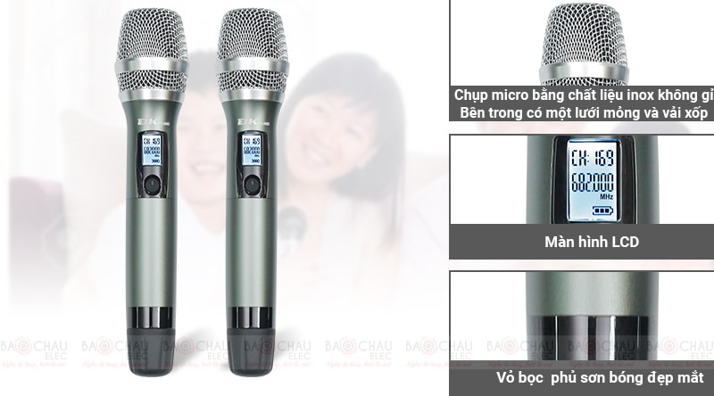 đẩy liền vang kèm micro không dây DKA 6500 hiện đại