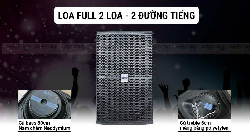 Loa Alto AK112 cấu tạo 2 loa, 2 đường tiếng