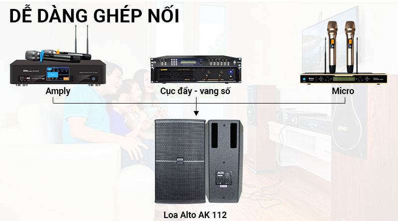 Loa Alto AK112 dễ d&agrave;ng phối gh&eacute;p