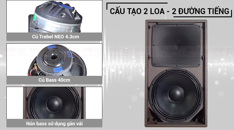Loa Alto TS215W cấu tạo 2 loa, 2 đường tiếng