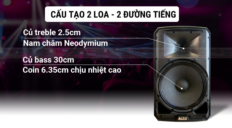 Loa Alto TS212W cấu tạo 2 loa, 2 đường tiếng