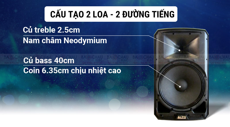 Loa Alto TS215W cấu tạo 2 loa, 2 đường tiếng