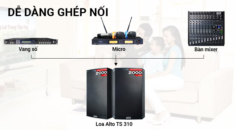 Loa Alto TS310 dễ d&agrave;ng phối gh&eacute;p