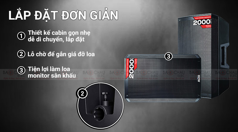 Loa Alto TS315 lắp đặt đơn giản