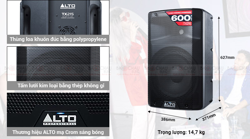 Loa Alto TX215 kích thước cân đối