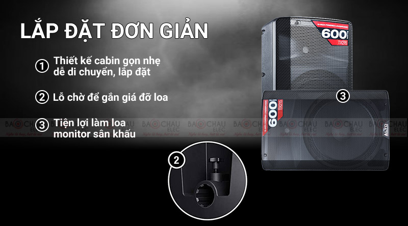 Loa Alto TX215 lắp đặt đơn giản