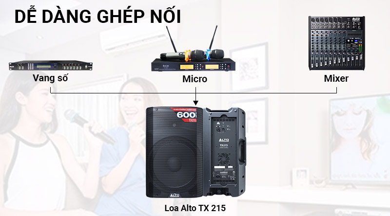 Loa Alto TX215 dễ dàng ghép nối
