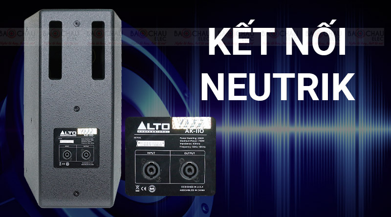 Loa karaoke Alto AK110 kết nối Neutrik