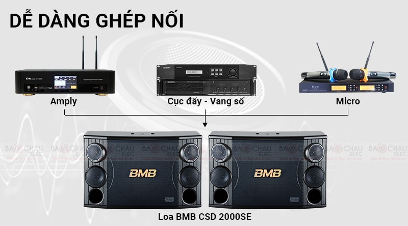 Loa karaoke BMB CSD 2000SE phối gh&eacute;p dễ d&agrave;ng