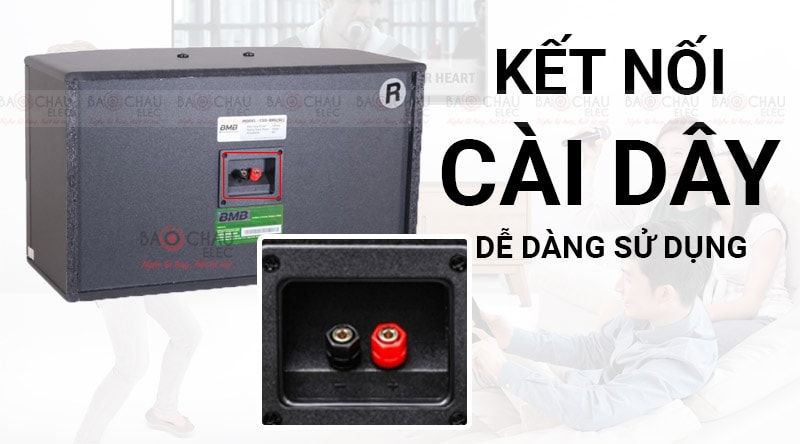 Loa karaoke BMB CSD 2000SE kết nối c&agrave;i d&acirc;y