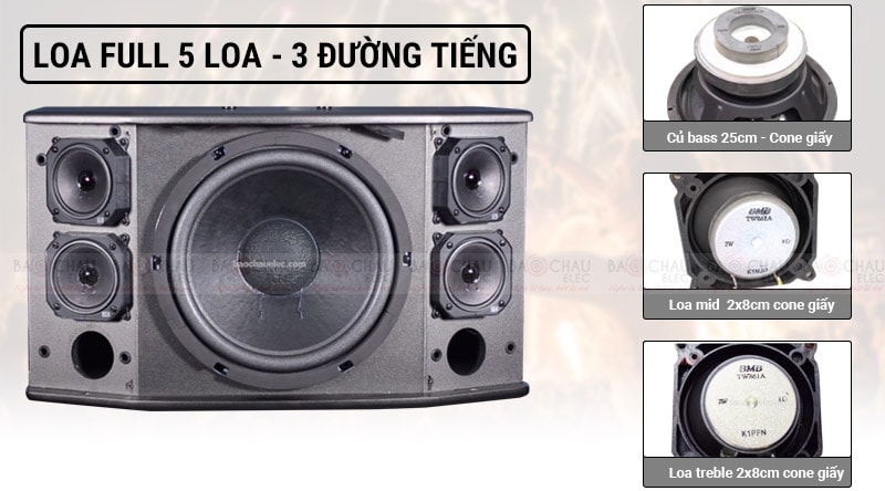 Loa BMB CSD-880(SE) với thiết kế 3 đường 5 loa