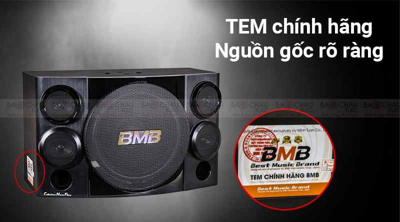 Loa karaoke BMB CSE 310SE tem ch&iacute;nh h&atilde;ng, nguồn gốc r&otilde; r&agrave;ng