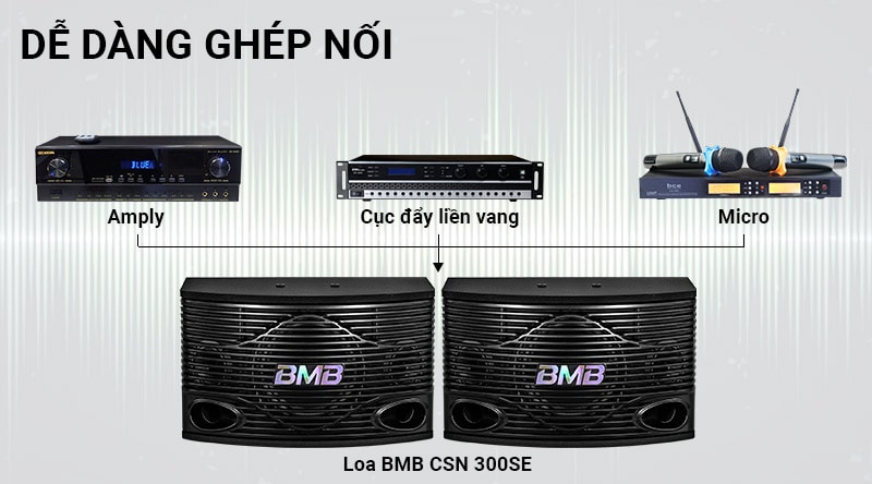 Loa BMB CSN300SE dễ d&agrave;ng phối gh&eacute;p