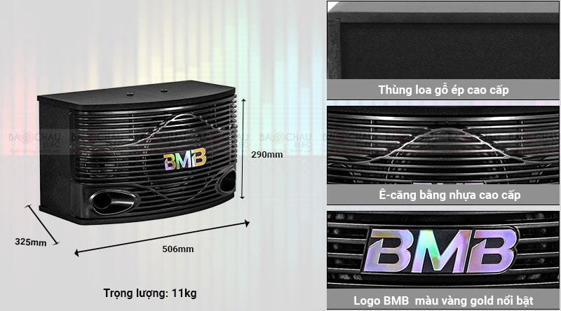 BMB-CSN-500 Loa karaoke CSN 500SE với thiết kế bo tròn 3D mặt trước