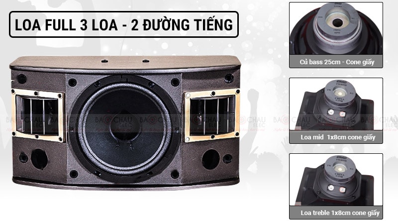Cấu tạo 3 loa, 2 đường tiếng