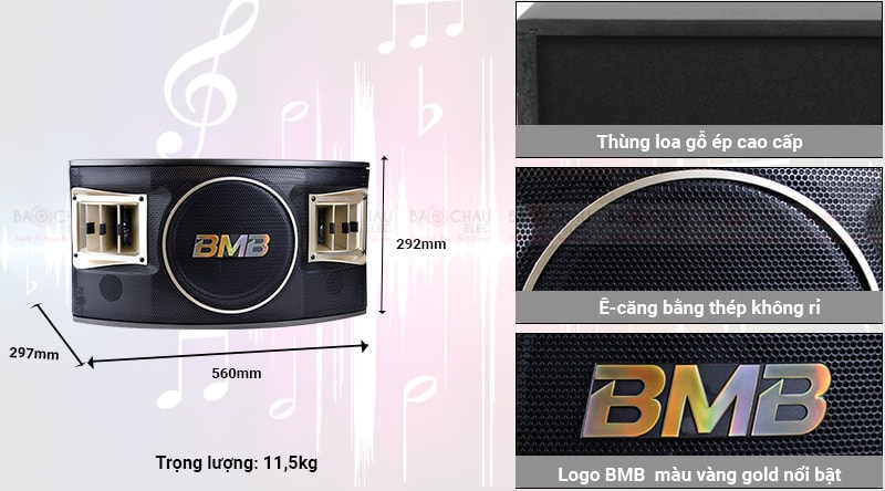 Loa karaoke BMB CSV 480 kích thước, trọng lượng nhỏ gọn
