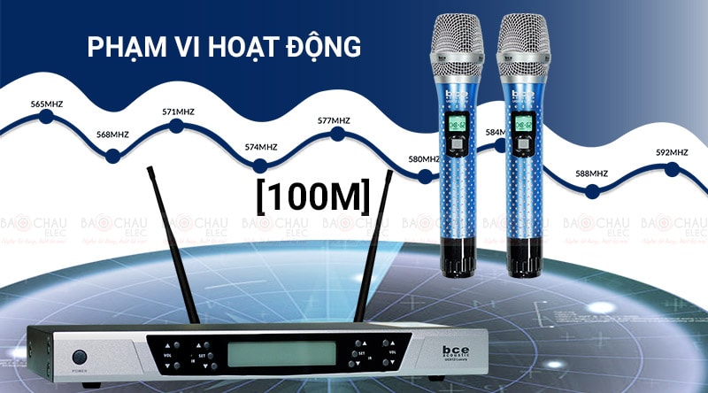 Micro kh&ocirc;ng d&acirc;y BCE UGX12 Luxury c&oacute; khả năng thu ph&aacute;t s&oacute;ng l&ecirc;n tới 100m