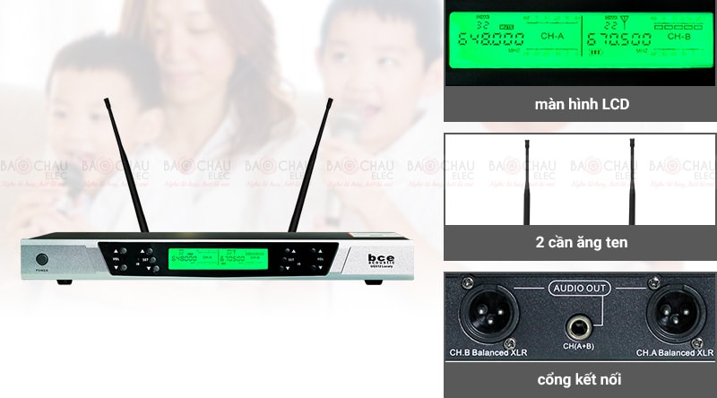 Đầu thu Micro kh&ocirc;ng d&acirc;y BCE UGX12 Luxury