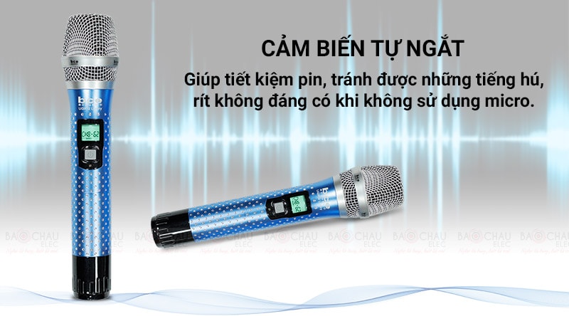Micro kh&ocirc;ng d&acirc;y BCE UGX12 Luxury với cảm biến tự ngắt gi&uacute;p tiết kiệm pin