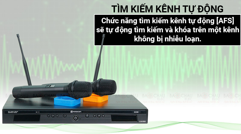  Micro kh&ocirc;ng d&acirc;y Relacart EU-900 cho khả năng t&igrave;m kiếm k&ecirc;nh tự động 