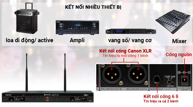  Micro kh&ocirc;ng d&acirc;y Relacart EU-900 dễ d&agrave;ng kết nối nhiều thiết bị