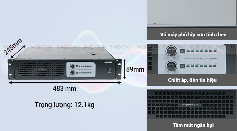 Cục đẩy công suất Famousound 3208